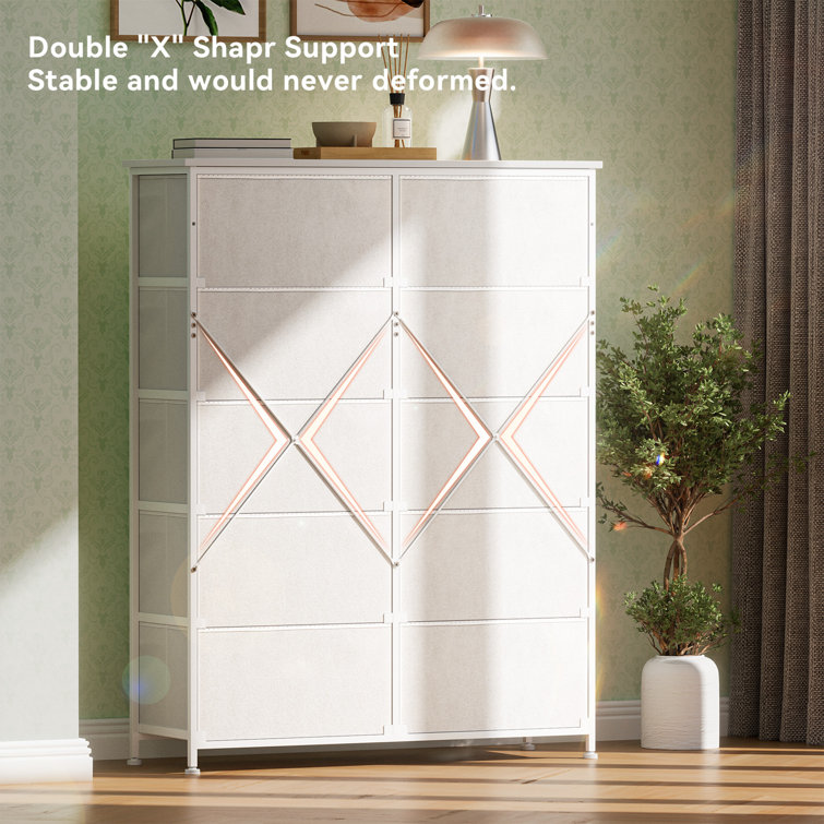 Tall white online dresser wayfair